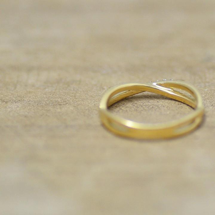 指輪 リング ダイヤモンド 0.07ct Infinity PT900・K18・K10選択可