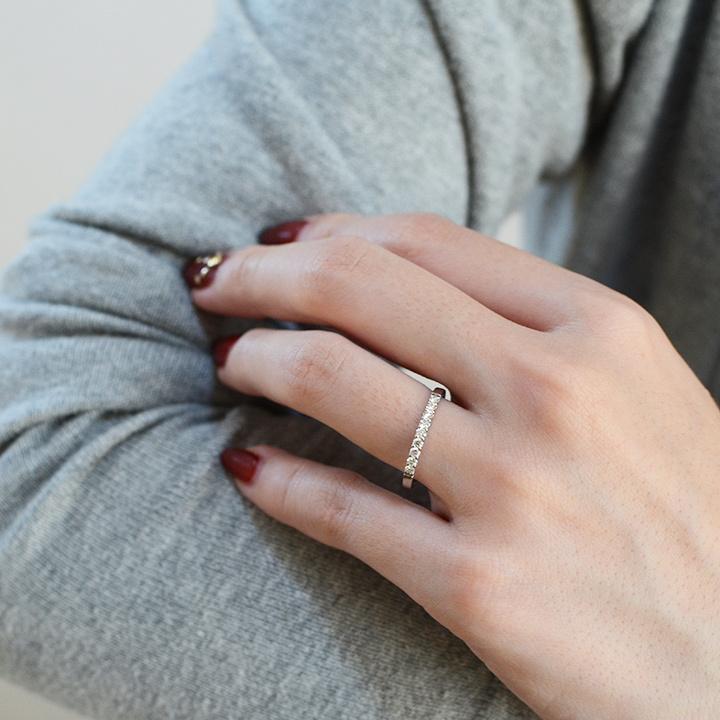 指輪 エタニティリング ダイヤモンド ハードプラチナ PT950 0.18ct
