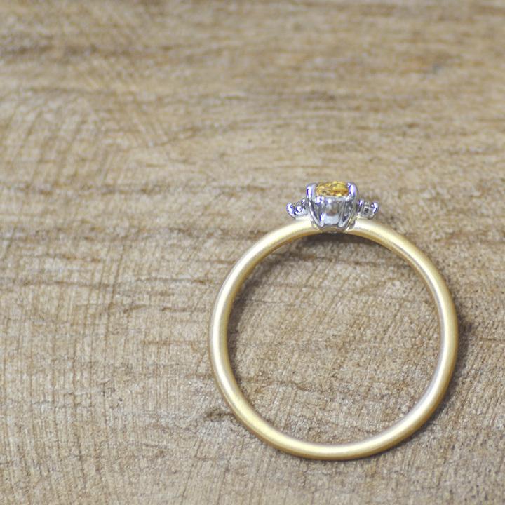 リング 指輪 インペリアルトパーズ ダイヤモンド ゴールド K18