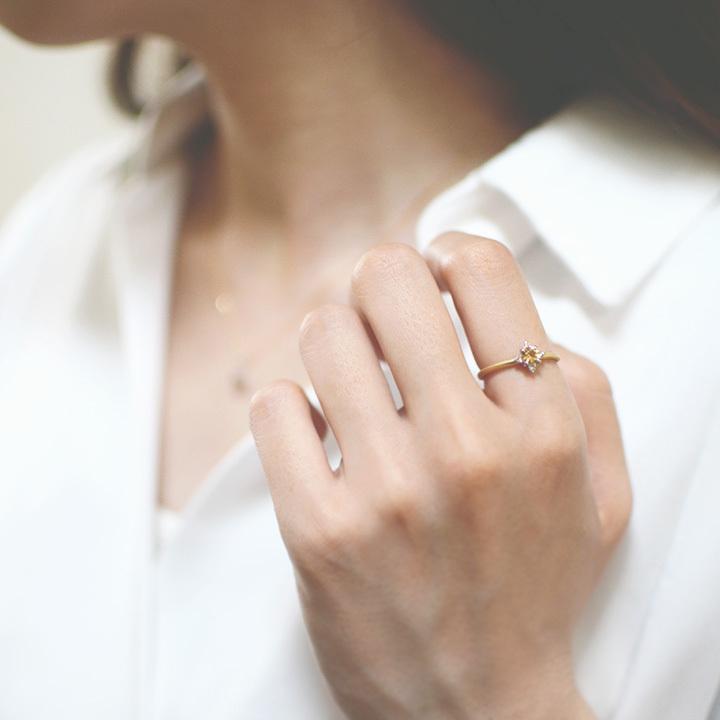 18金 K18 プラチナ pt900 天然トパーズダイヤモンドリング指輪11号半 リング 指輪 インペリアルトパーズ ダイヤモンド ゴールド K18