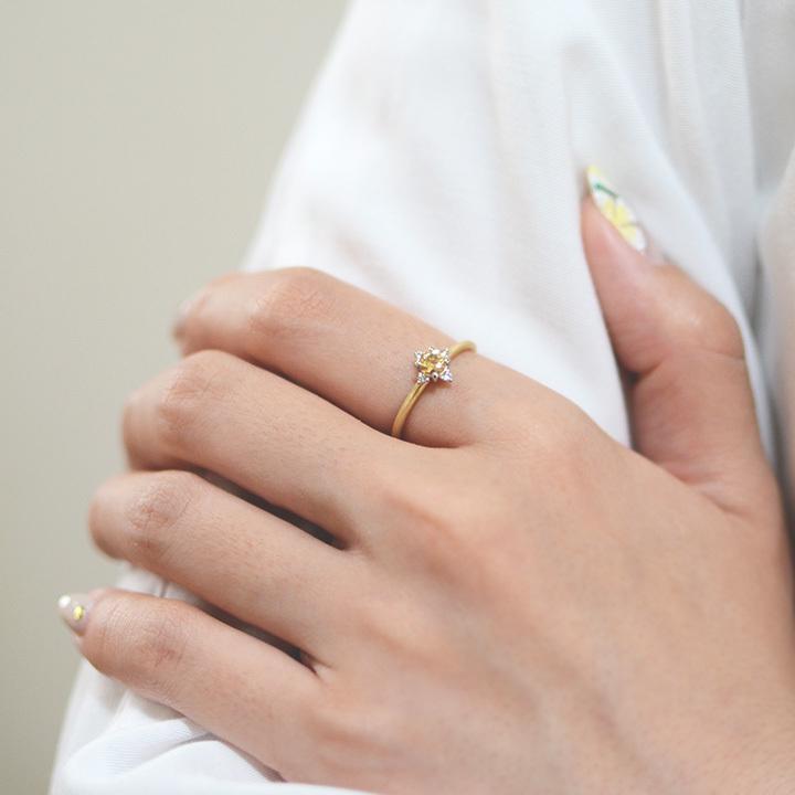 18金 K18 プラチナ pt900 天然トパーズダイヤモンドリング指輪11号半 リング 指輪 インペリアルトパーズ ダイヤモンド ゴールド K18