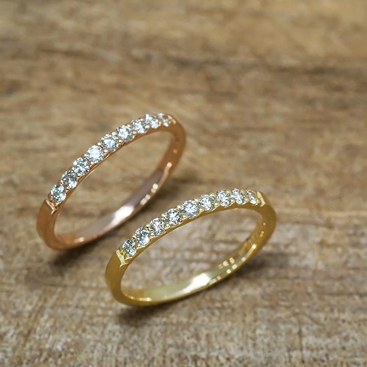 指輪 エタニティリング ダイヤモンド 0.18ct K18・K10選択可 ゴールド