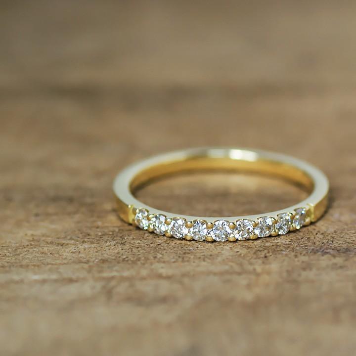 指輪 エタニティリング ダイヤモンド 0.18ct K18・K10選択可 ゴールド