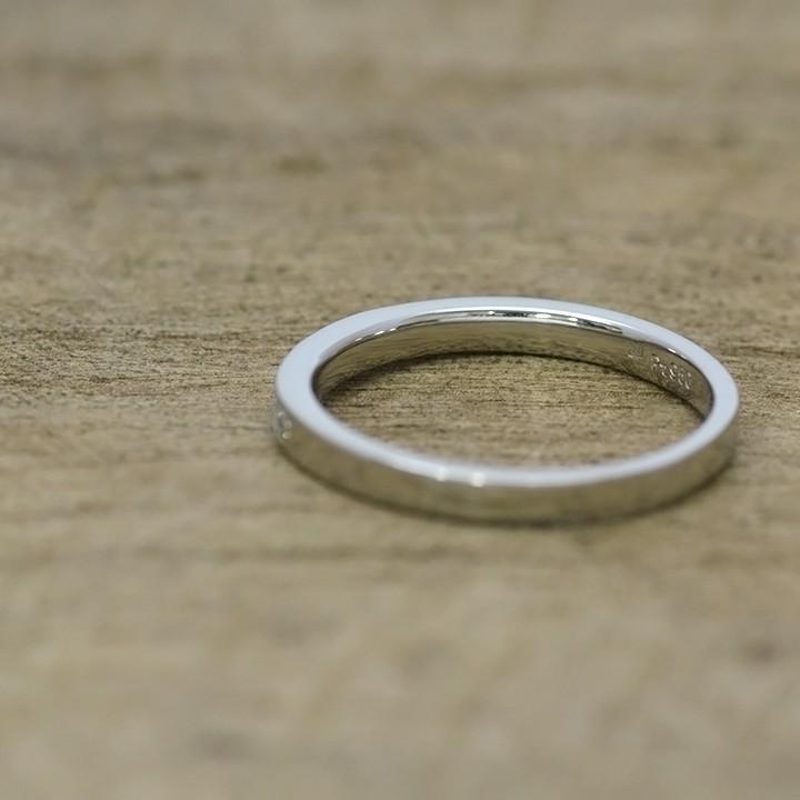 指輪 エタニティリング ダイヤモンド 0.15ct レール留め PT950・K18