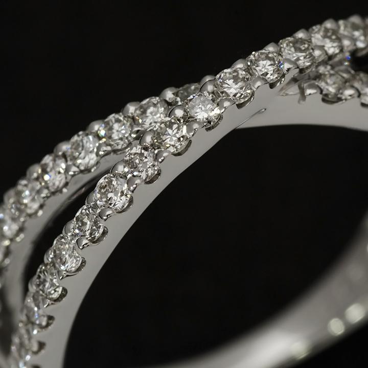 指輪 リング ダイヤモンド 0.4ct ハードプラチナ950 クロス レディース
