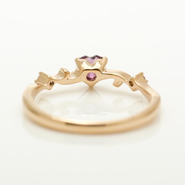 指輪 リング ロードライトガーネット ダイヤモンド ハート arzente