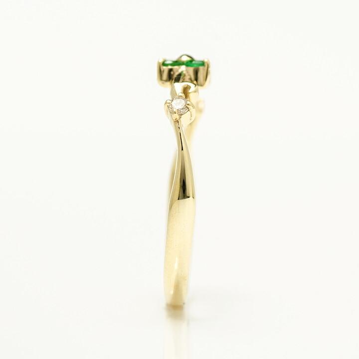 k18WGグリーンガーネットダイヤモンドリング K18WGグリンガーネットダイヤモンドリング約10号