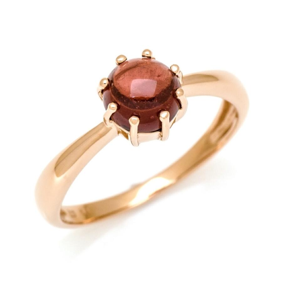 リング 指輪 ガーネット カボションゴールド K18 1月誕生石