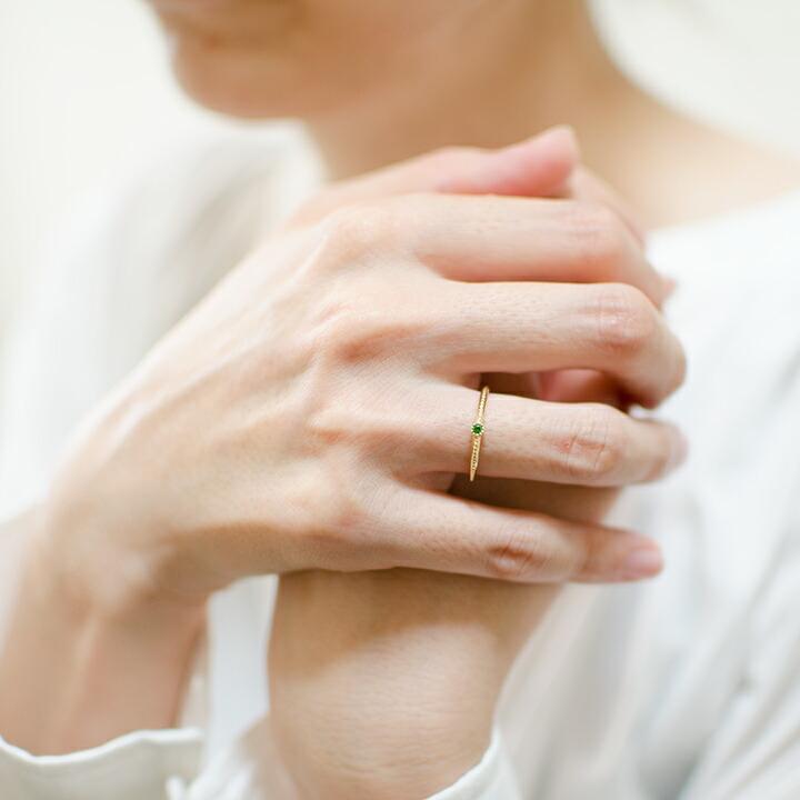 デマンドイドガーネット18金リング K18 デマントイドガーネット リング 「romantica」[商品番号