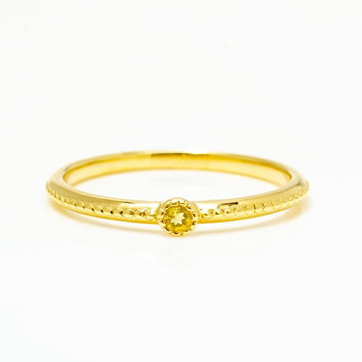 指輪 リング イエローベリル semino PT900・K18・K10選択可 プラチナ