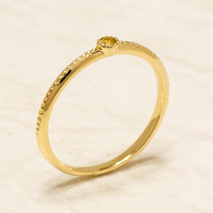 K18YG イエローベリル　フルエタニティ　リング K18YG イエローベリル フルエタニティ リング