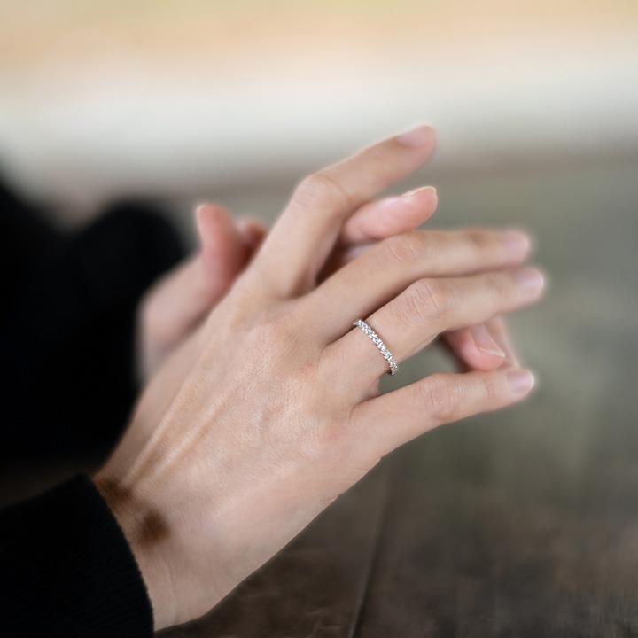 指輪 フルエタニティリング ダイヤモンド ハードプラチナ PT950 0.54