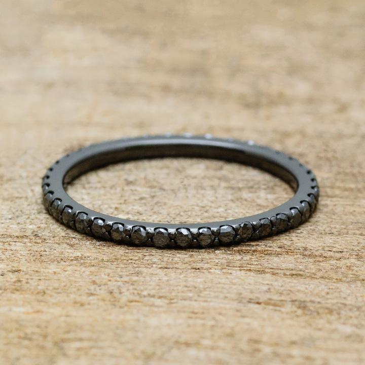 指輪 フルエタニティリング ブラックダイヤモンド 0.37- 0.45ct
