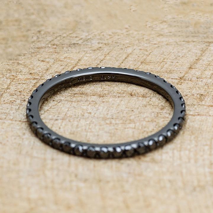 指輪 フルエタニティリング ブラックダイヤモンド 0.37- 0.45ct 