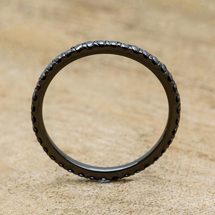 指輪 フルエタニティリング ブラックダイヤモンド 0.37- 0.45ct