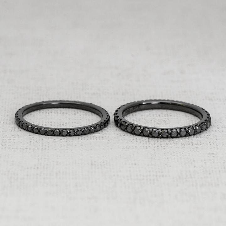指輪 フルエタニティリング ブラックダイヤモンド 0.37- 0.45ct