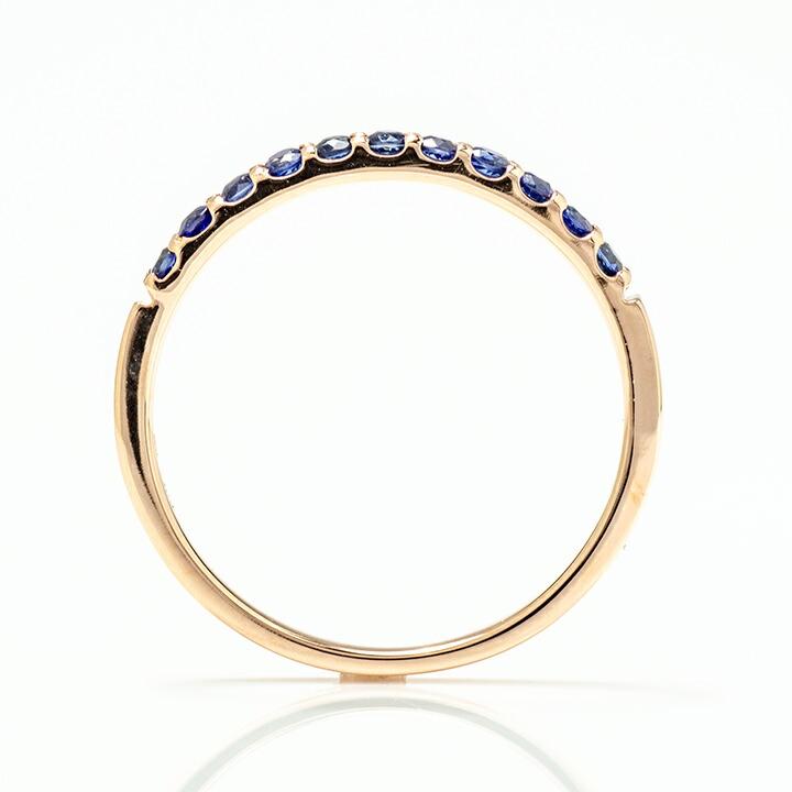 指輪 エタニティリング ブルーサファイア ゴールド K10 レディース 10K
