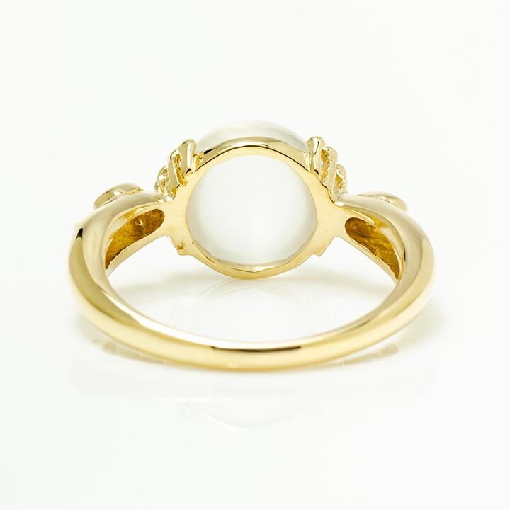 指輪 リング ムーンストーン PT900・K18・K10選択可 プラチナ ゴールド