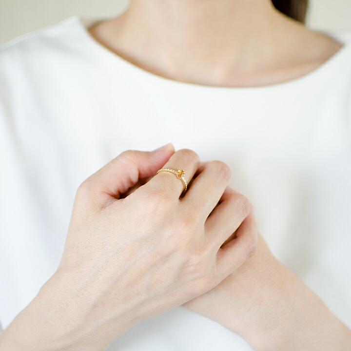 指輪 リング インペリアルトパーズ parca PT900・K18・K10選択可