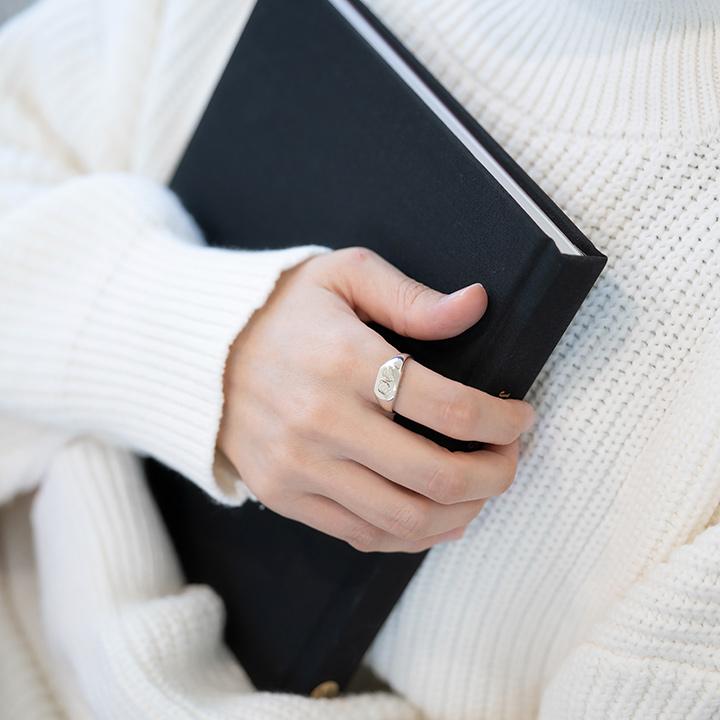 シグネットリング 指輪 イニシャル シルバー925 プレゼント