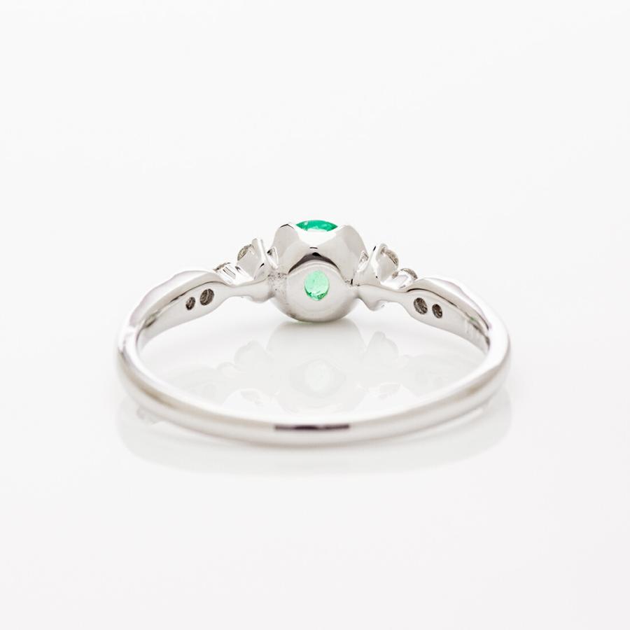 指輪 リング エメラルド ダイヤモンド プラチナ900 K18・K10選択可