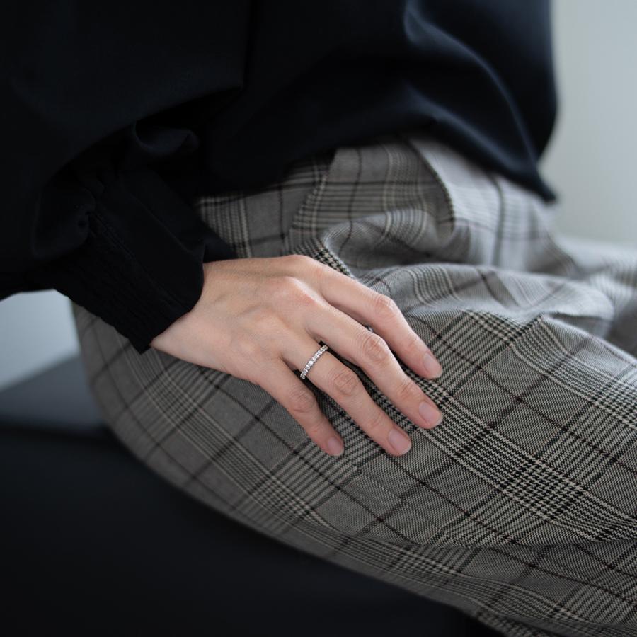 指輪 フルエタニティリング ダイヤモンド 1ct PT950 ハードプラチナ レディース 30代 40代 50代 日常使いの画像