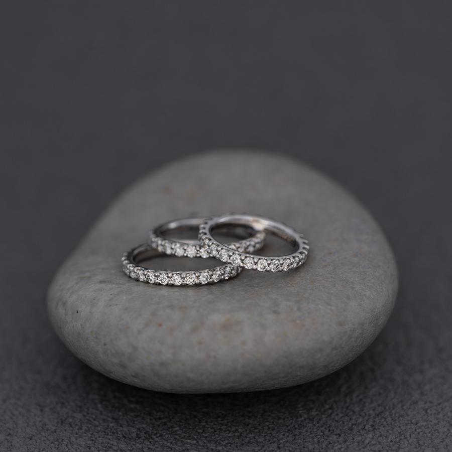 指輪 フルエタニティリング ダイヤモンド 1ct PT950 ハードプラチナ レディース 30代 40代 50代 日常使いの画像