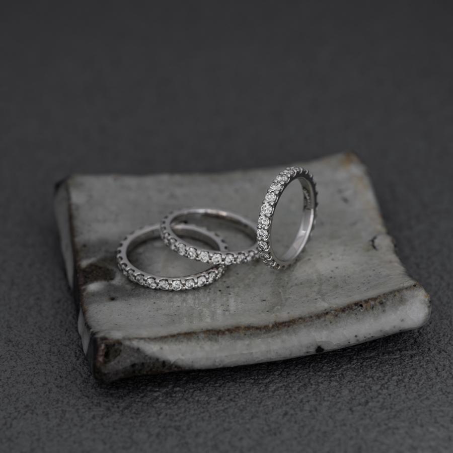 指輪 フルエタニティリング ダイヤモンド 1ct PT950 ハードプラチナ レディース 30代 40代 50代 日常使いの画像