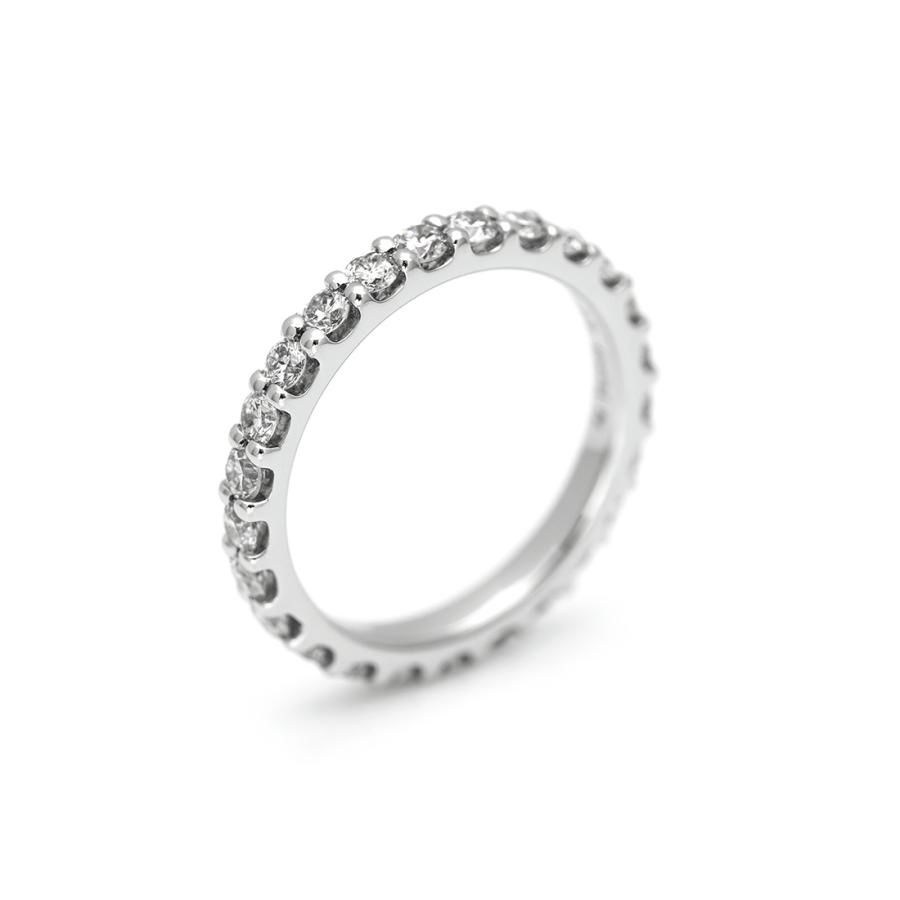 指輪 フルエタニティリング ダイヤモンド 1ct PT950 ハードプラチナ レディース 30代 40代 50代 日常使いの画像