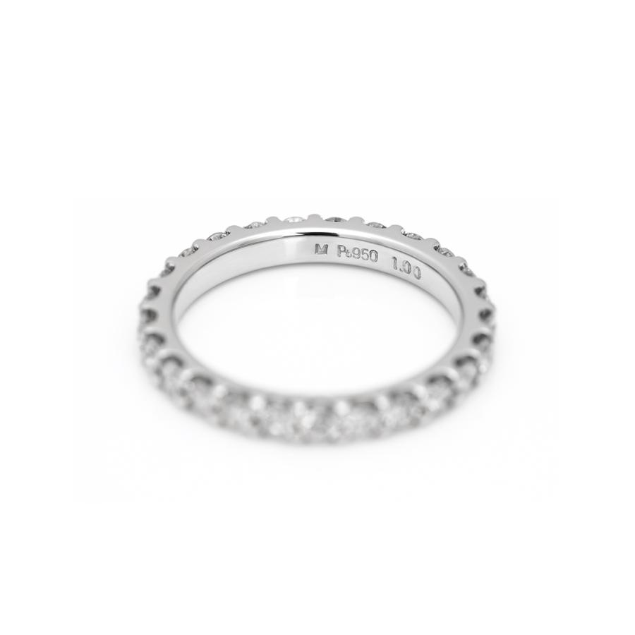 指輪 フルエタニティリング ダイヤモンド 1ct PT950 ハードプラチナ レディース 30代 40代 50代 日常使いの画像