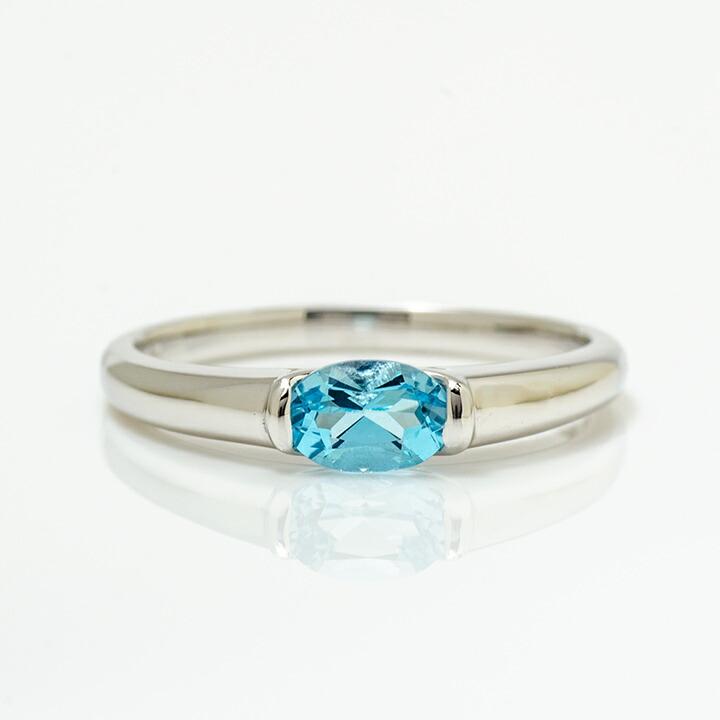 リング 指輪 ブルートパーズ シルバー925 11月誕生石 プレゼント