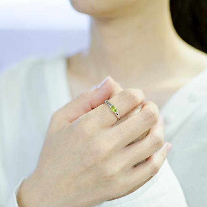 SV925 シルバー ペリドット 指輪 リング レディースSILVER : umu