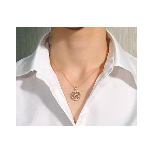 SV925 ドロップス イン サークル ネックレス ペンダント アクセサリー_2