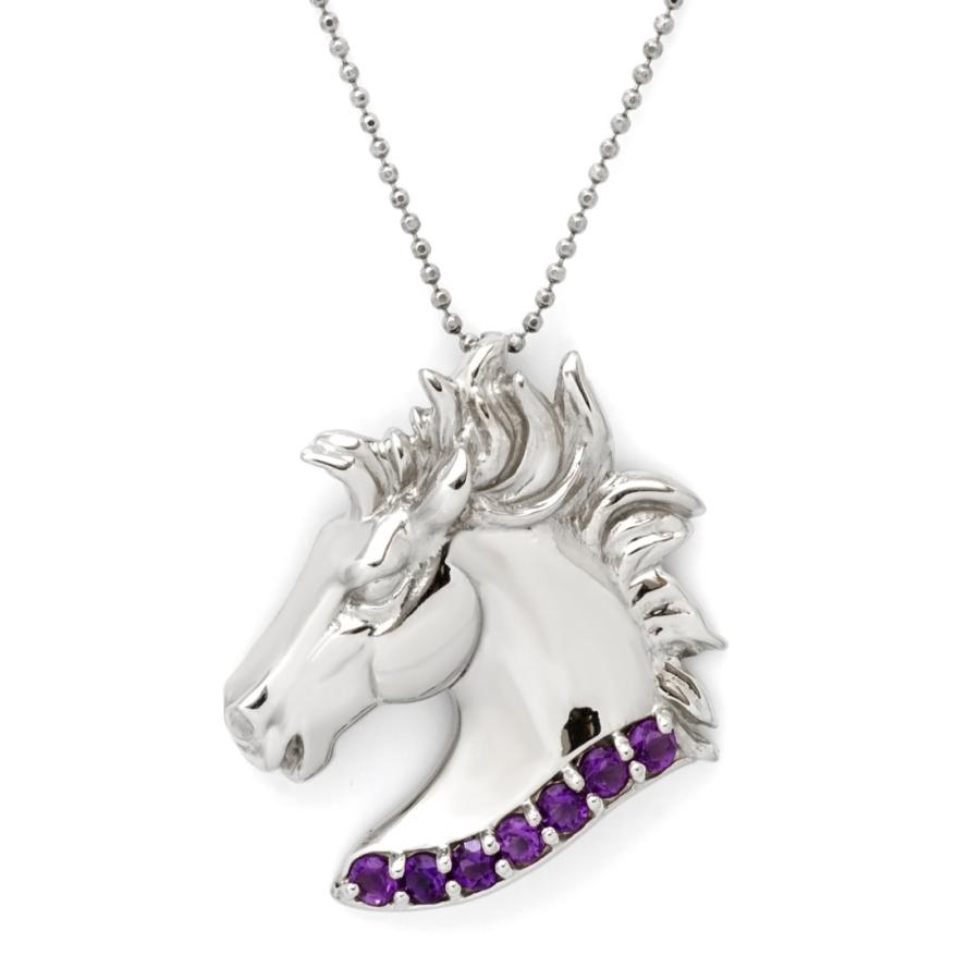 Sv925 アメシスト ホース モチーフ ペンダント 2月誕生石 アクセサリー Sv0847 Umu 通販 Yahoo ショッピング