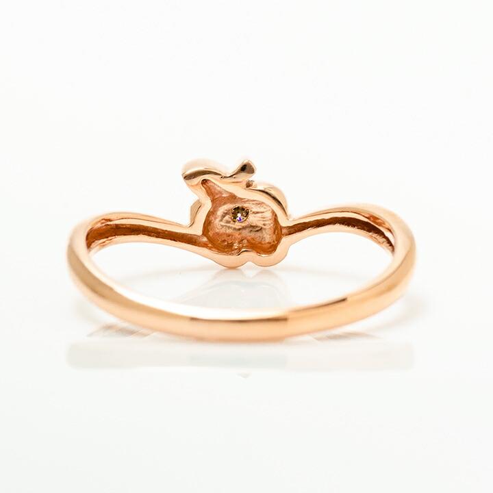 リング 指輪 ブラウンダイヤモンド りんごモチーフ シルバー925