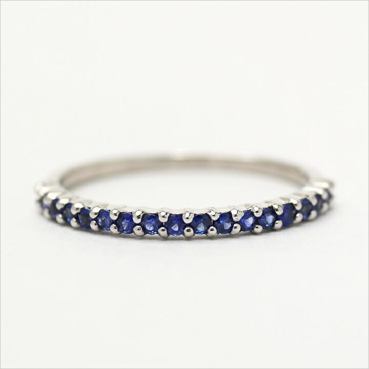 エタニティーリング 指輪 ブルーサファイア シルバー925 9月誕生石