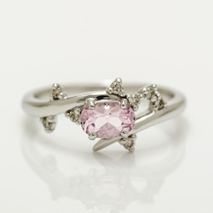 指輪 リング モルガナイト キュービックジルコニア シルバー925