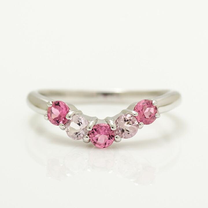 指輪 リング ピンクトルマリン モルガナイト シルバー925 レディース