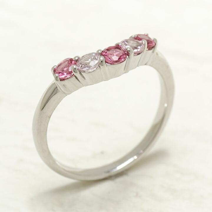指輪 リング ピンクトルマリン モルガナイト シルバー925 レディース
