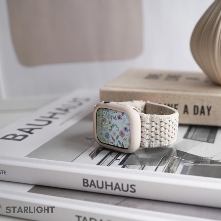 アップルウォッチ バンド apple watch SE レディース ナイロン くすみ
