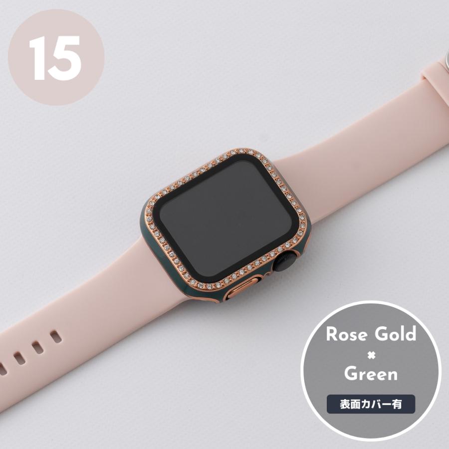 40mm44mm38mm42mm◆アップルウォッチ用キラキラカスタムカバー◆ アップルウォッチ カバー ケース キラキラ ストーン ライン apple