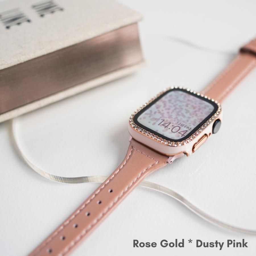 アップルウォッチ カバー ケース キラキラ ストーン ライン apple