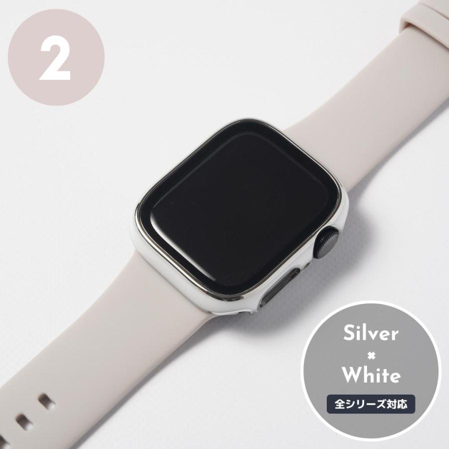 アップルウォッチ カバー ケース ライン apple watch ガラス付き 強化 