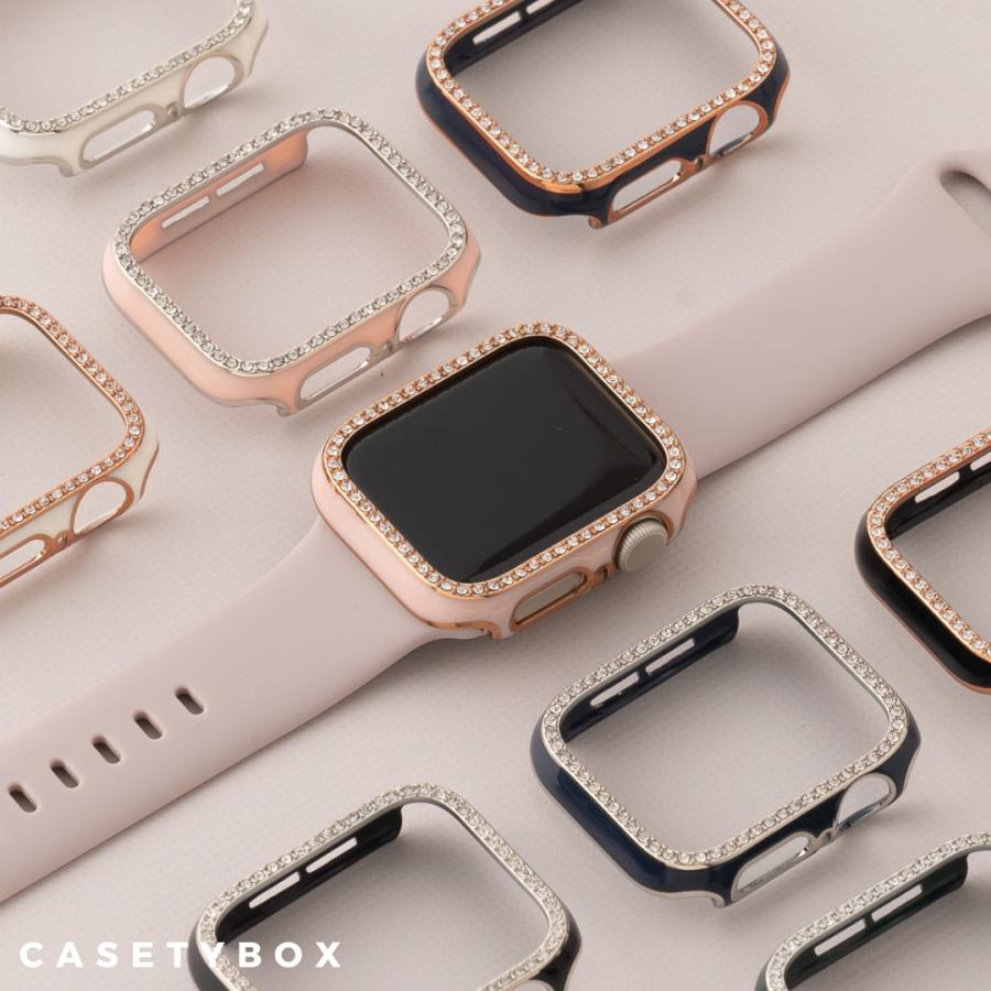 最大5000円OFFクーポン アップルウォッチ カバーバンド キラキラストーン ローズゴールド 38mm 通販 AppleWatch カバー ケース 保護 ラインストーン キラキラ