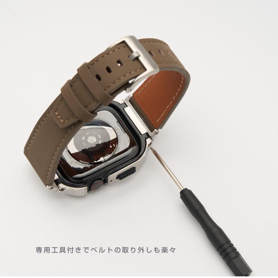 アップルウォッチ バンド メンズ apple watch 一体式ベルト 一体型