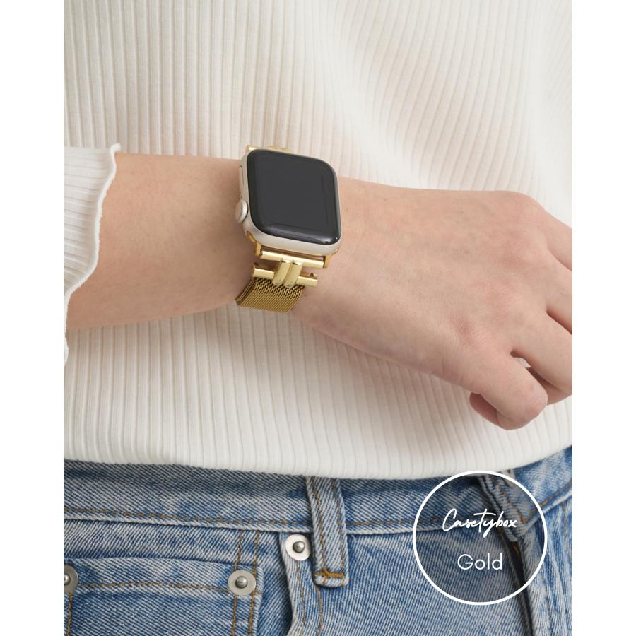 アップルウォッチ バンド apple watch ステンレス レディース メッシュ