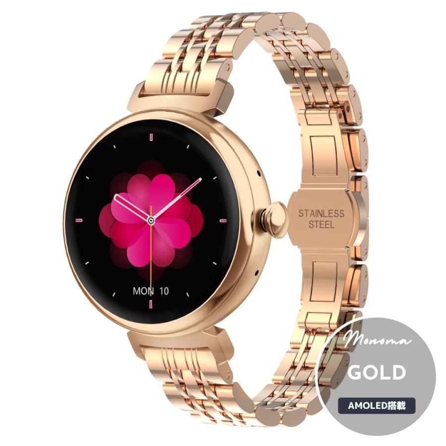 スマホアクセサリー Smartwatch スマートウォッチ レディース 防水 女性 フルタッチスクリーン