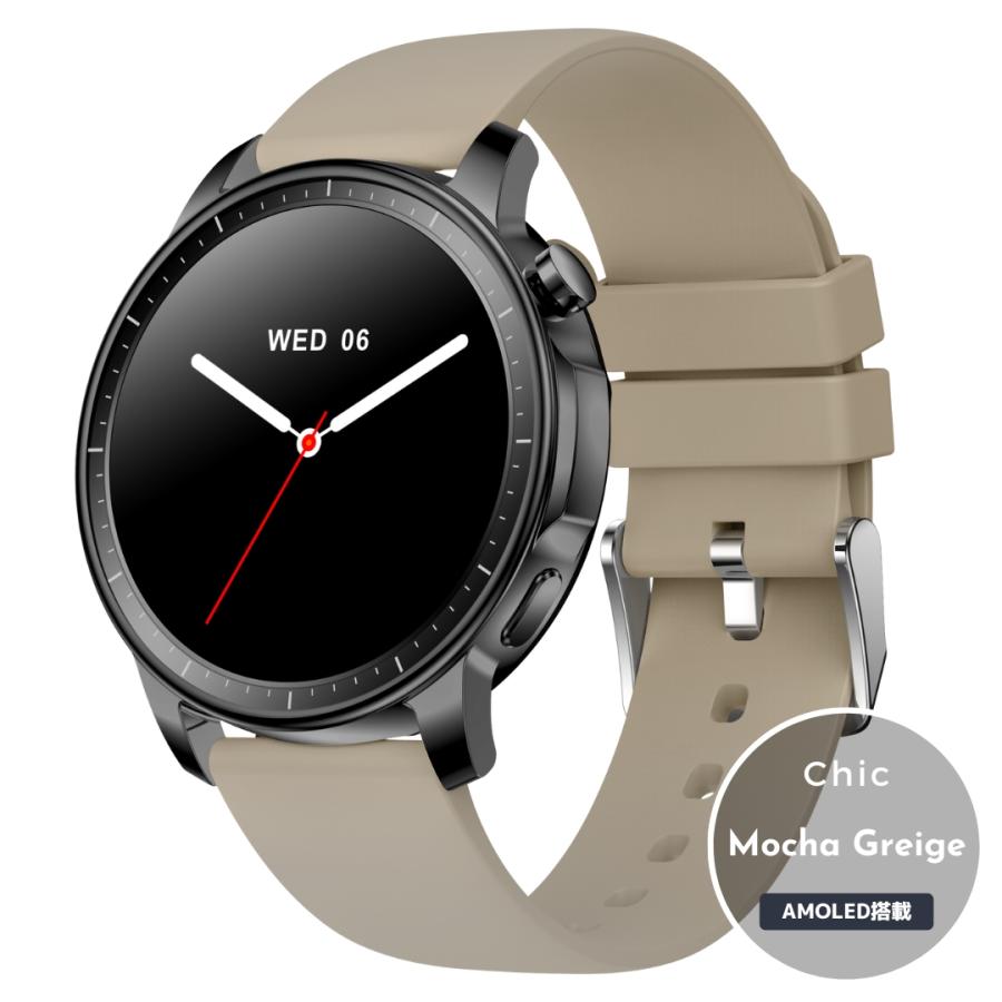スマートウォッチ 商品リニューアル レディース AMOLED搭載 常時
