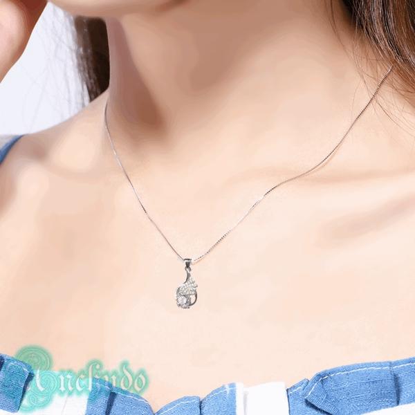 フェニックス テール ネックレス レディース czダイヤ 1.24ct 大粒 