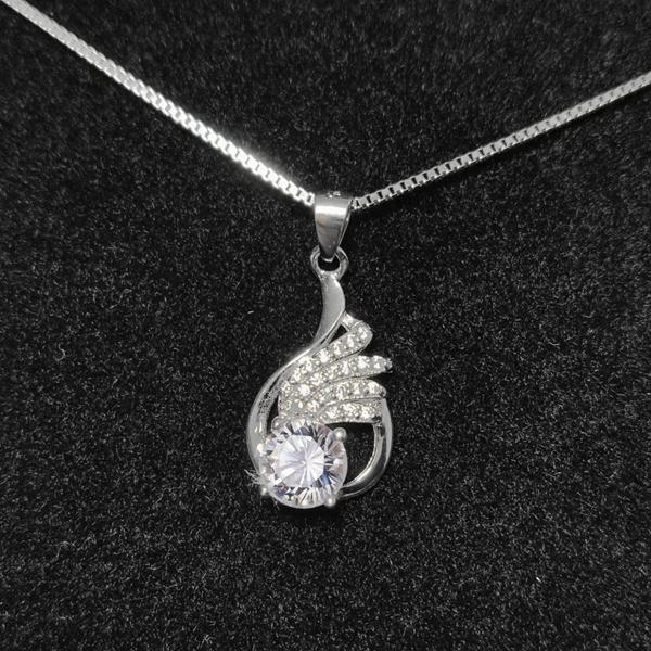 フェニックス テール ネックレス レディース czダイヤ 1.24ct 大粒 